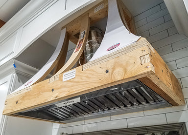 DIY Wood Hood Vent  Wood hood vent, Kitchen hood design, A frame house  plans